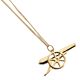 Arsenal FC 18ct Gold Plated on Silver Cannon Pendant & Chain-TM-05073