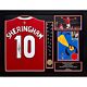 Manchester United FC Sheringham Signed Shirt & Medal (Framed)-TM-05405