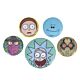 Rick And Morty Heads Button Badge Set-TM-06216