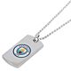 Manchester City FC Colour Crest Dog Tag & Chain-TM-06083