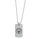 Manchester City FC Colour Crest Dog Tag & Chain-TM-06083