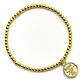 Arsenal FC Gold Finish Bead Bracelet-TM-06362
