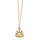 Newcastle United FC 18ct Gold Plated on Silver Pendant & Chain-TM-06379