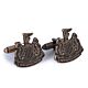 Newcastle United FC Antique Gold Cufflinks-TM-06842