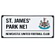 Newcastle United FC White Street Sign-TM-06936