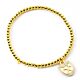 West Ham United FC Gold Finish Bead Bracelet-TM-07290