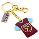 West Ham United FC Shirt Charm Keyring-TM-07293