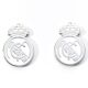 Real Madrid CF Silver Plated Formed Cufflinks-TM-07719