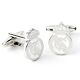 Real Madrid CF Silver Plated Formed Cufflinks-TM-07719