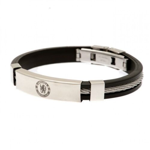Chelsea FC Silver Inlay Silicone Bracelet-102006
