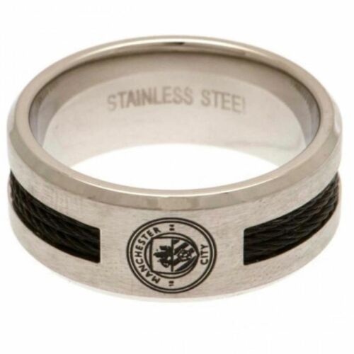 Manchester City FC Black Inlay Ring Small-123098