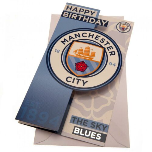 Manchester City FC Sky Blues Birthday Card-131207