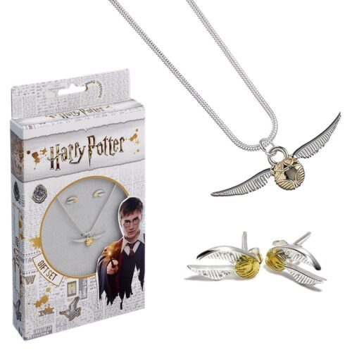 Harry Potter Silver Plated Necklace & Earrings Golden Snitch-153403