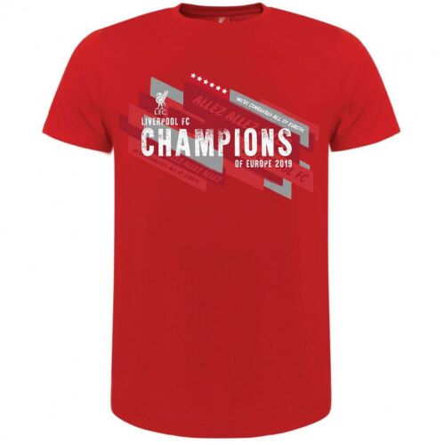 Liverpool FC Champions Of Europe T Shirt Mens S-161835