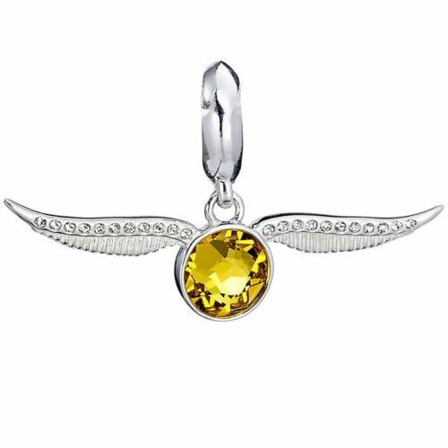 Harry Potter Sterling Silver Crystal Charm Golden Snitch-167350