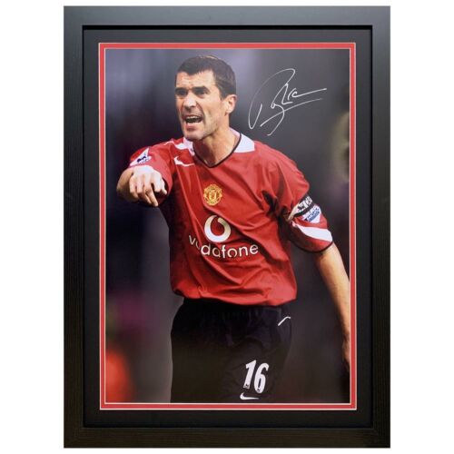 Manchester United FC Keane Signed Framed Print-173291