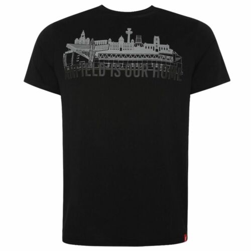Liverpool FC Anfield Skyline T Shirt Mens Black Small-189851