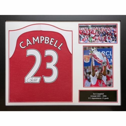 Arsenal FC Campbell Signed Shirt (Framed)-190065