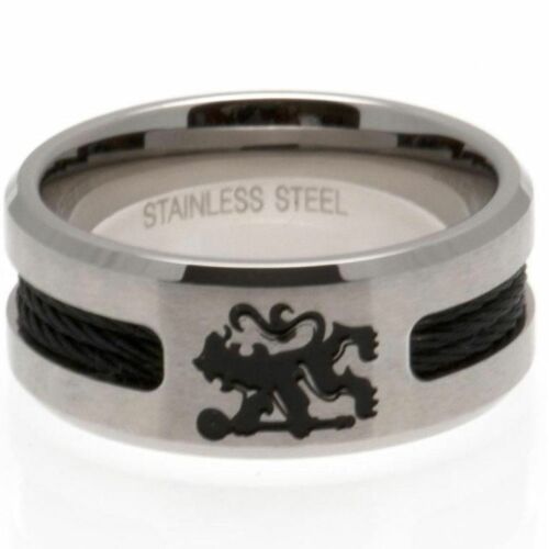 Chelsea FC Black Inlay Ring Small-22979