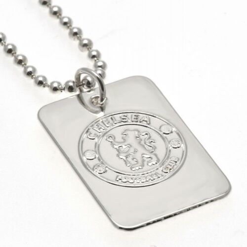 Chelsea FC Silver Plated Dog Tag & Chain-23651