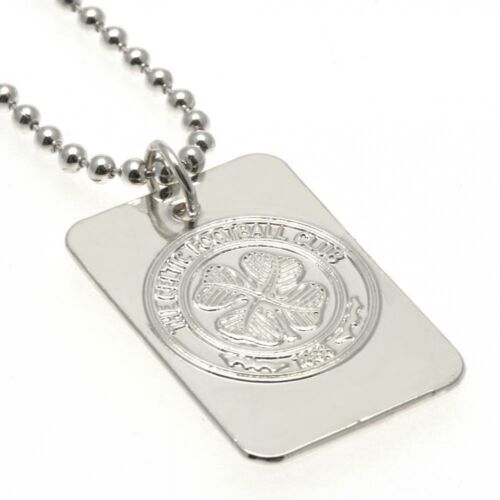 Celtic FC Silver Plated Dog Tag & Chain-23652