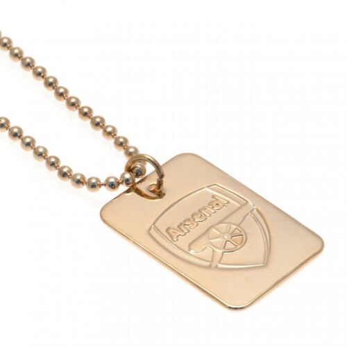 Arsenal FC Gold Plated Dog Tag & Chain-36165