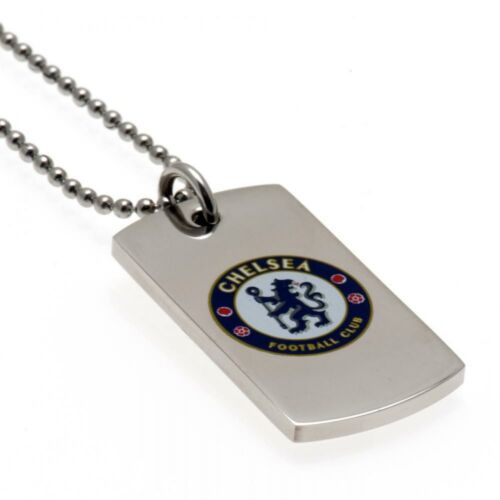 Chelsea FC Colour Crest Dog Tag & Chain-4285