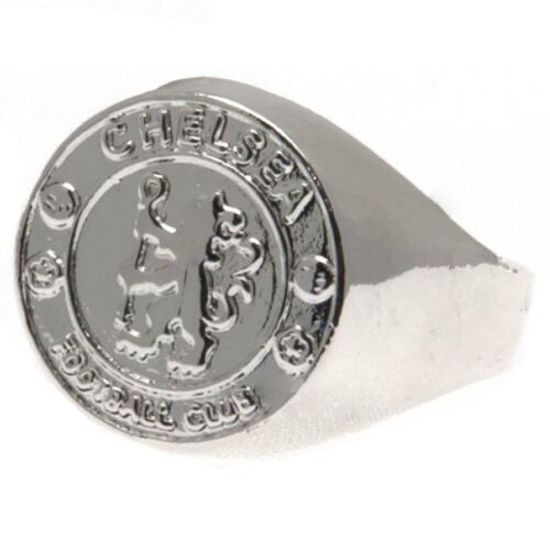 Chelsea FC Silver Plated Crest Ring Medium-6003