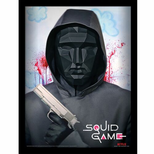 Squid Game Framed Picture 16 x 12 Mask Man-TM-00042