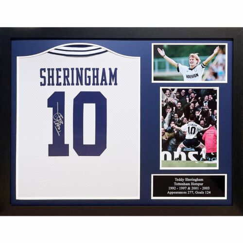 Tottenham Hotspur FC 1994 Sheringham Signed Shirt (Framed)-TM-00431