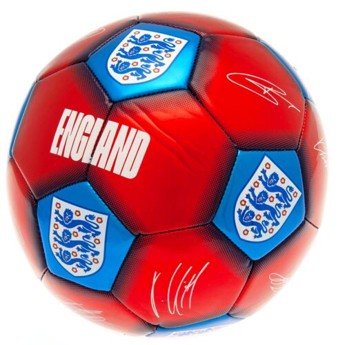 England FA Red & Blue Signature Football-TM-00555