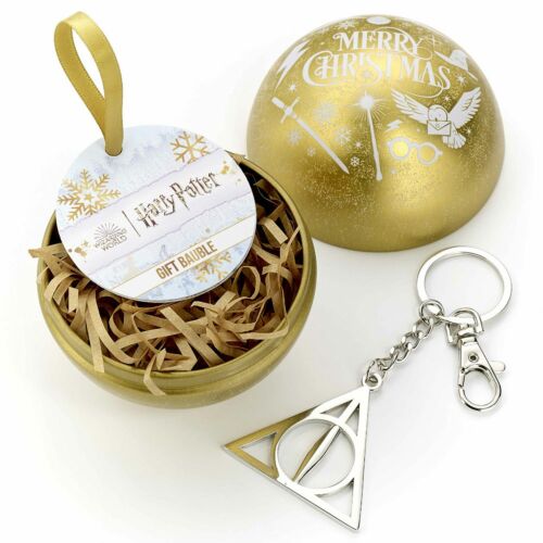 Harry Potter Christmas Gift Bauble Gold Icons-TM-01096