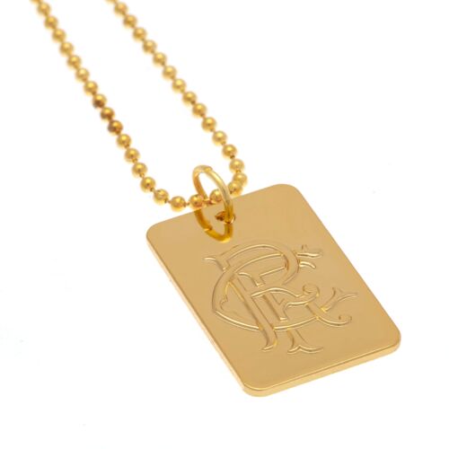 Rangers FC Gold Plated Dog Tag & Chain-TM-01363