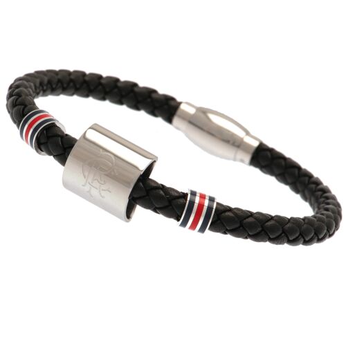 Rangers FC Colour Ring Leather Bracelet-TM-01365
