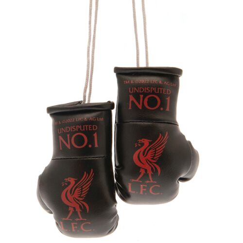 Liverpool FC Black Mini Boxing Gloves-TM-01548