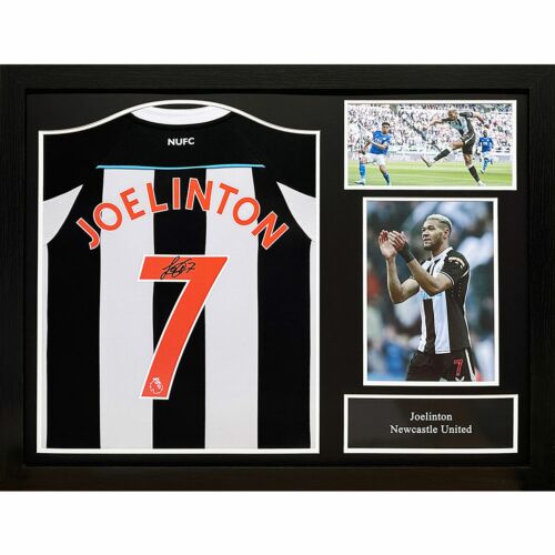Newcastle United FC Joelinton Signed Shirt (Framed)-TM-03204