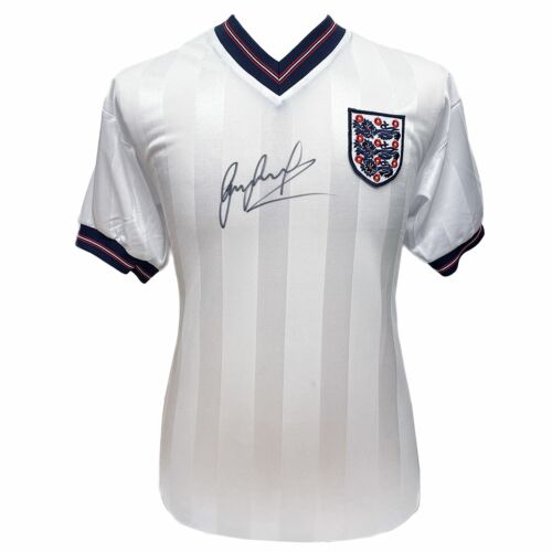England FA 1986 Lineker Signed Shirt-TM-03211