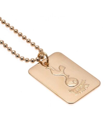 Tottenham Hotspur FC Gold Plated Dog Tag & Chain Maznun Football