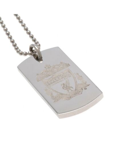Liverpool FC Engraved Crest Dog Tag & Chain Maznun Football