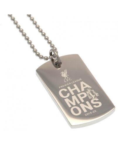 Liverpool FC Premier League Champions Engraved Dog Tag Maznun Football