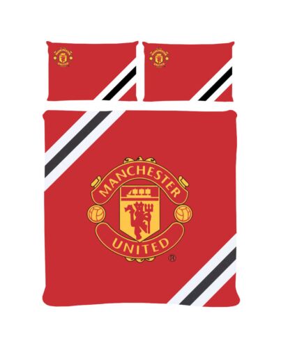 Manchester United FC Core Stripe Double Duvet Set Maznun Football