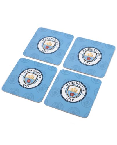 Manchester City FC 4pk Cork Coaster Maznun Football