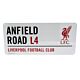 Liverpool FC White Street Sign