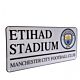 Manchester City FC White Street Sign