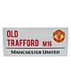Manchester United FC White Street Sign