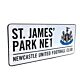 Newcastle United FC Large Crest Street Sign