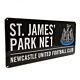 Newcastle United FC Colour Street Sign