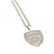 Arsenal FC Silver Plated Pendant & Chain XL