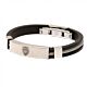 Arsenal FC Silver Inlay Silicone Bracelet