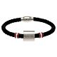 Arsenal FC Colour Ring Leather Bracelet